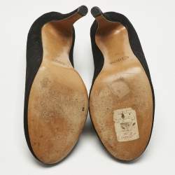 Pre Owned Chloe Black Suede Round Toe Pumps Size 41