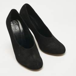 Pre Owned Chloe Black Suede Round Toe Pumps Size 41
