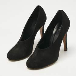 Pre Owned Chloe Black Suede Round Toe Pumps Size 41