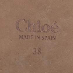 مملوكة مسبقًا صندل سلايد منصة كلوى قماش أسود بطبعة شعار خاص على الوتد مقاس 38