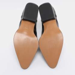 Pre Owned Chloé Black Patent Leather Rylee Zip Up Derby Size 35.5