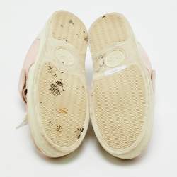 Pre Owned Chloe Multicolor Leather and Suede Lauren Lace Up Sneakers Size 40