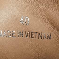 Pre Owned Chloe Multicolor Leather and Suede Lauren Lace Up Sneakers Size 40