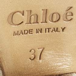 مملوكة مسبقًا Chloe Beige Suede Strappy Slingback Pumps Size 37