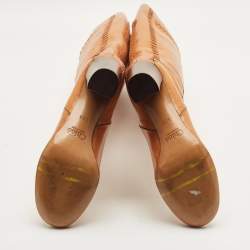 مملوكة مسبقًا حذاء بوت بطول الركبة كلوي جلد بني مقاس 36.5