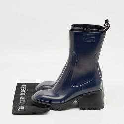 مملوكة مسبقًا حذاء بوت كلوى مطر مطاط أزرق بحري مقاس 40