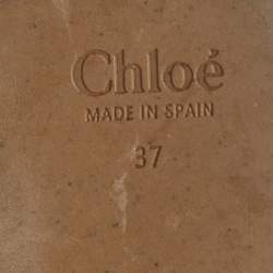 Pre Owned Chloe White Canvas Piia Espadrille Flats Size 37