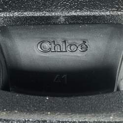 Pre Owned Chloe Black Rubber Betty Rain Boots Size 41