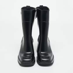 Pre Owned Chloe Black Rubber Betty Rain Boots Size 41
