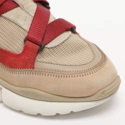 Pre Owned Chloe Multicolor Suede and Fabric Sonnie Slip On Sneakers Size 37