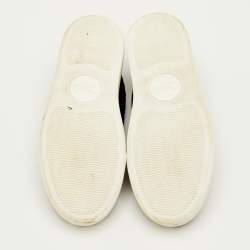 مملوكة مسبقًا حذاء رياضي كلوي لورين دانتيل وجلد أسود منخفض القمة مقاس 36