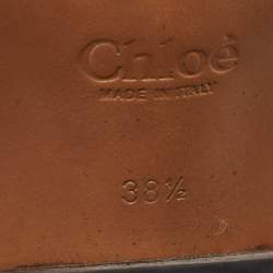 مملوكة مسبقًا بوت كلو Chloe رايلي جلد مطبوع بنقشة الثعبان بني/أسود بطول الكاحل مقاس 38.5