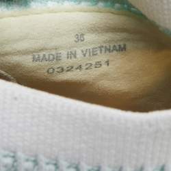 Pre Owned حذاء رياضي كلوي ناما قماش محبوك ورمادي سويتي بعنق منخفض مقاس 39