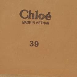 مملوكة مسبقًا صندل مسطح قماش زهري كلوي وودي مقاس 39