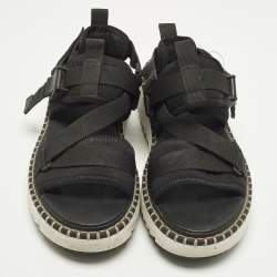 Pre Owned Chloe Lilli Size 39 Black Fabric and Nylon Platform Sandals