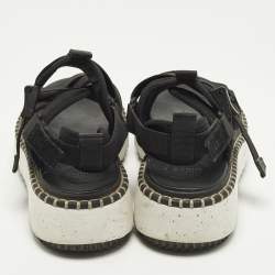 Pre Owned Chloe Lilli Size 39 Black Fabric and Nylon Platform Sandals