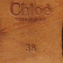 Pre Owned Chloe Susanna Size 38 Grey Leather Ankle Length Boots