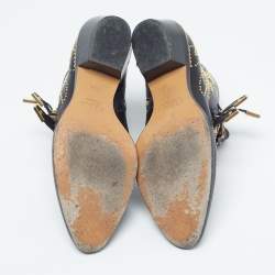 Pre Owned Chloe Susanna Size 38.5 Black Leather Ankle Length Boots