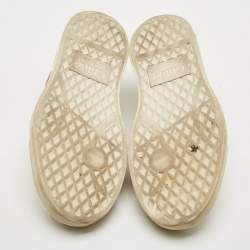 Pre Owned Chloé Size 39 Beige Leather Embellished Slip On Sneakers