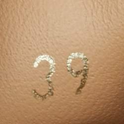 Pre Owned Chloé Size 39 Beige Leather Embellished Slip On Sneakers