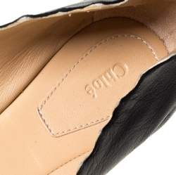 Chloe Black Leather Ballet Flats Size 36.5