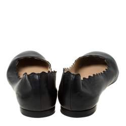 Chloe Black Leather Ballet Flats Size 36.5