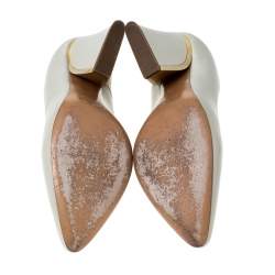 Pre Owned Chloe Beige Leather Beckie Pumps Size 39