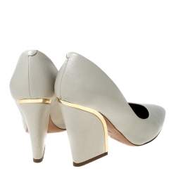 Pre Owned Chloe Beige Leather Beckie Pumps Size 39