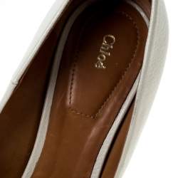 Pre Owned Chloe Beige Leather Beckie Pumps Size 39