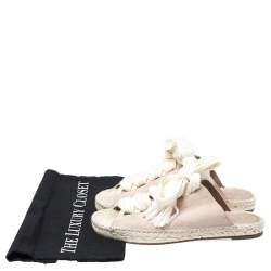 Chloe Pink Suede Harper Lace Up Flat Espadrille Slides Size 38
