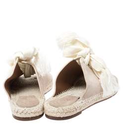Chloe Pink Suede Harper Lace Up Flat Espadrille Slides Size 38