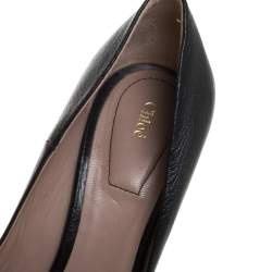 Pre Owned Chloe Black Textured Leather Beckie Pumps Size 39