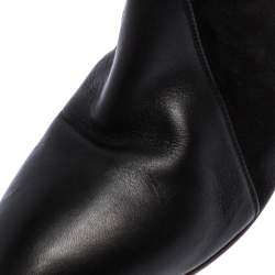 Pre Owned Chloe Black Suede Leather Thigh Length Boots Size 39
