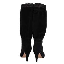 Pre Owned Chloe Black Suede Knee High Boots Size 37