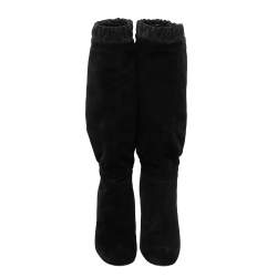 Pre Owned Chloe Black Suede Knee High Boots Size 37