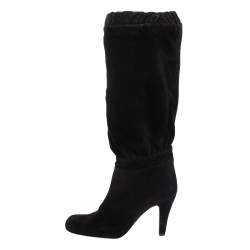Pre Owned Chloe Black Suede Knee High Boots Size 37