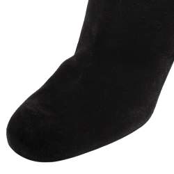 Pre Owned Chloe Black Suede Knee High Boots Size 37