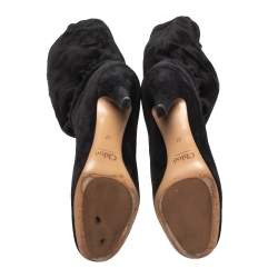 Pre Owned Chloe Black Suede Knee High Boots Size 37