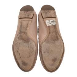 Pre Owned Chloe Pink Leather Lauren Scalloped Ballet Flats Size 40 