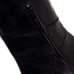 Pre Owned Chloe Black Leather Over the Knee Boots Size 36