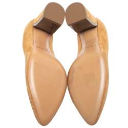 مملوكة مسبقًا Chloe Tan Suede Becky Pointed Toe Pumps Size 35