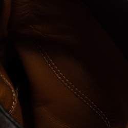 Pre Owned Chloe Black Leather Mid-Calf Buckle Boots Size 38