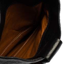 Pre Owned Chloe Black Leather Mid-Calf Buckle Boots Size 38