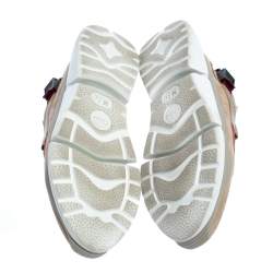 Pre Owned حذاء رياضي كلوي سويدي وقماش متعدد الألوان سليب أون مقاس 40