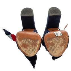 Pre Owned Chloe Multicolor Suede Naille Bow Sandals Size 38.5