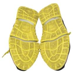 Pre Owned Chloe Multicolor Suede, Leather, And Mesh Panel Sneakers Size 40