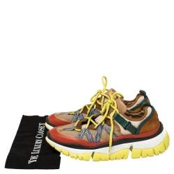 Pre Owned Chloe Multicolor Suede, Leather, And Mesh Panel Sneakers Size 40