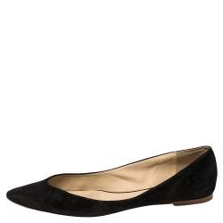 Pre Owned Chloe Black Suede Ballet Flats Size 41
