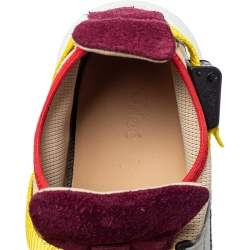 Pre Owned Chloe Multicolor Mesh And Suede Sonnie Sneakers Size 35