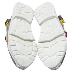 Pre Owned Chloe Multicolor Mesh And Suede Sonnie Sneakers Size 35